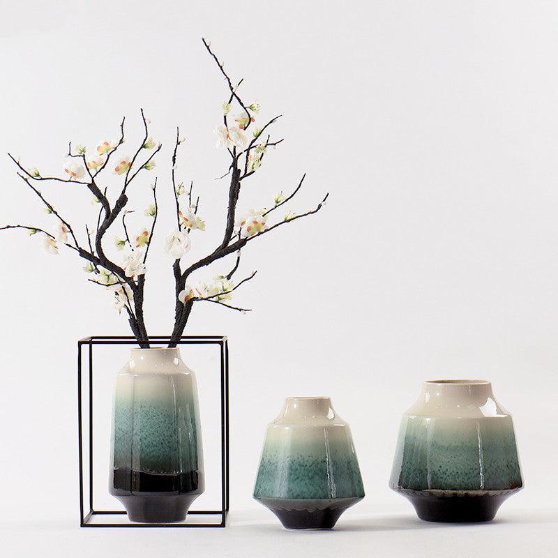 Ceramic Vase Living Room Dining Table Antique Japanese Floral Flower Arrangement Ornaments - Pacisia