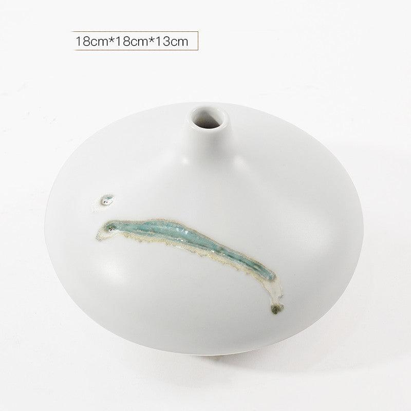 Ceramic Vase Living Room Dining Table Antique Japanese Floral Flower Arrangement Ornaments - Pacisia