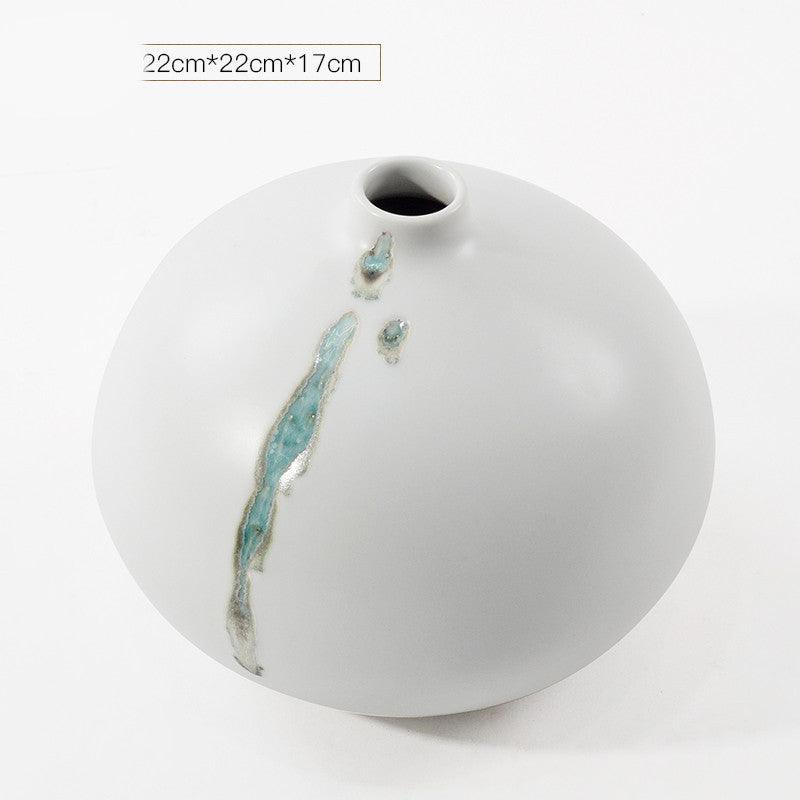 Ceramic Vase Living Room Dining Table Antique Japanese Floral Flower Arrangement Ornaments - Pacisia