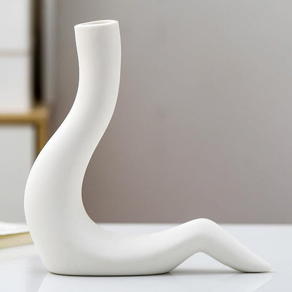 Ceramic Vase Minimalist Human Flower Arrangement - Pacisia