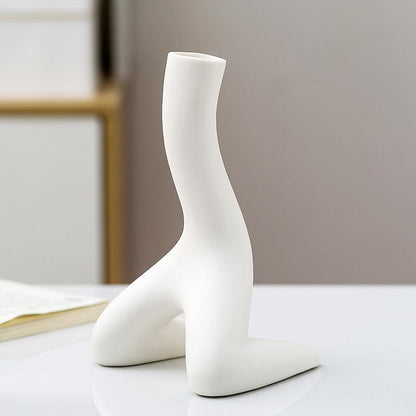 Ceramic Vase Minimalist Human Flower Arrangement - Pacisia