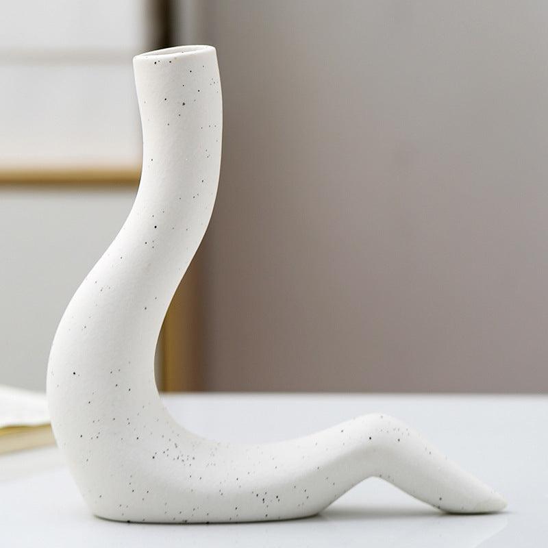 Ceramic Vase Minimalist Human Flower Arrangement - Pacisia