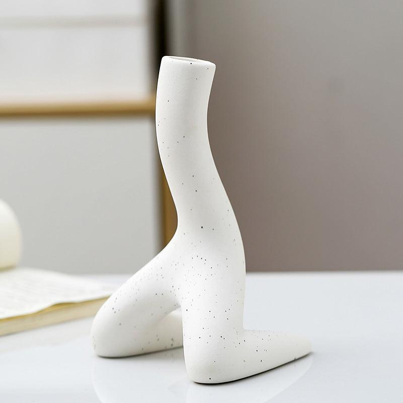 Ceramic Vase Minimalist Human Flower Arrangement - Pacisia