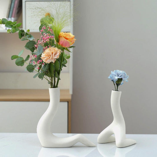 Ceramic Vase Minimalist Human Flower Arrangement - Pacisia