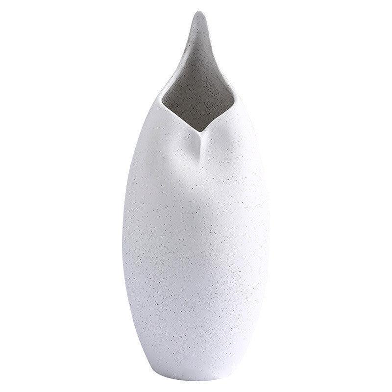 Ceramic Vase White Net Red Art Ornaments - Pacisia