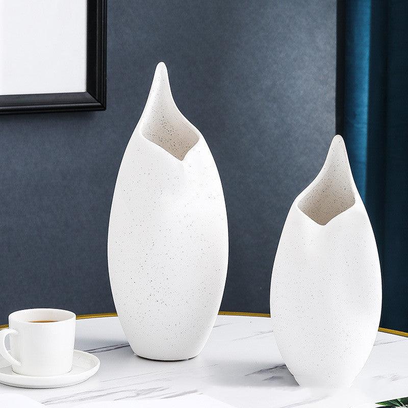 Ceramic Vase White Net Red Art Ornaments - Pacisia