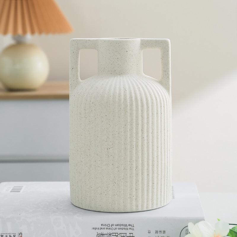 Ceramic White Dry Flower Vase - Pacisia