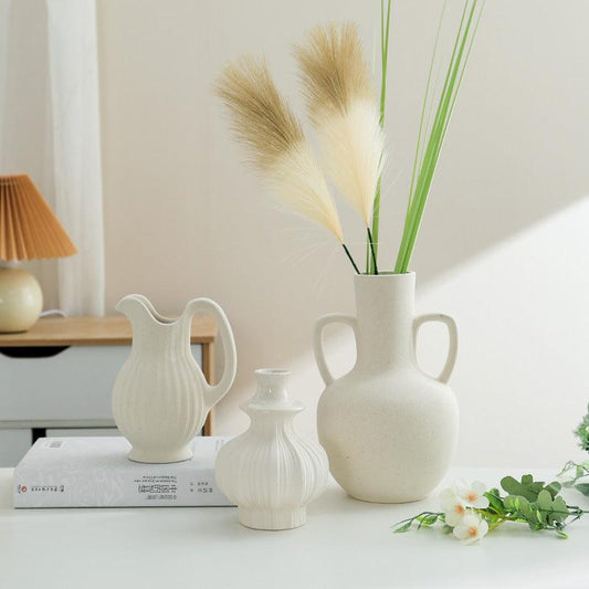 Ceramic White Dry Flower Vase - Pacisia