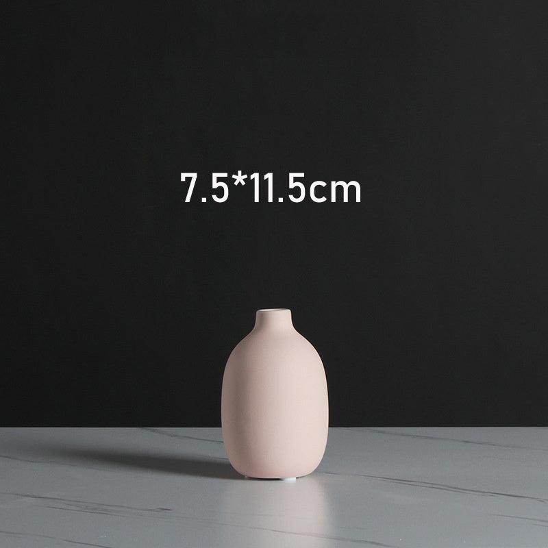 Modern And Simple Ceramic Small Vase With Dried Flowers And Creative Soft Decoration - Pacisia