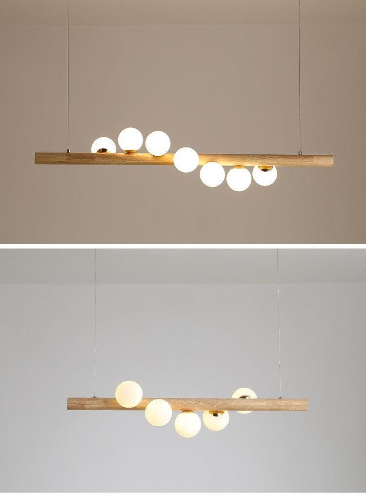 Chandelier Solid Wood Modern Minimalist Log - Pacisia