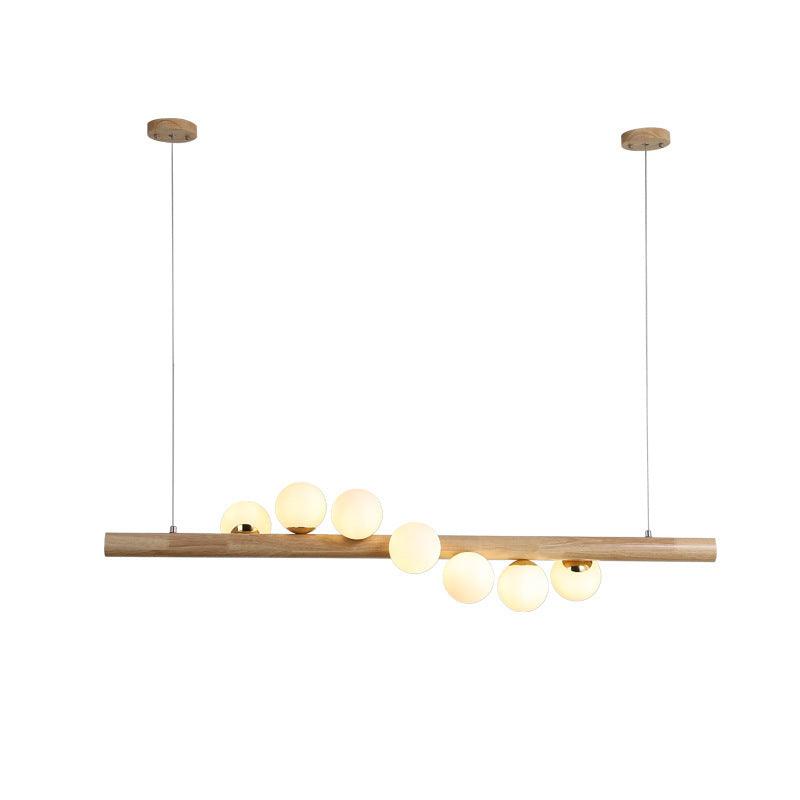 Chandelier Solid Wood Modern Minimalist Log - Pacisia