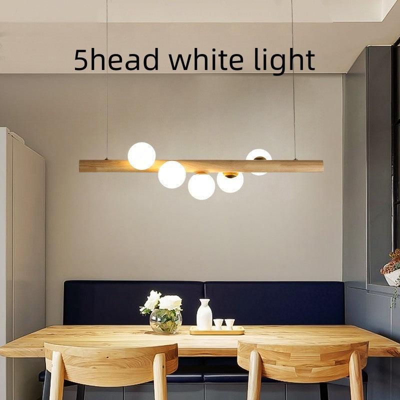 Chandelier Solid Wood Modern Minimalist Log - Pacisia