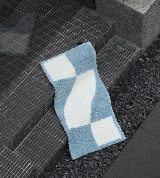 Checkered Flocked Simple Home Decoration Carpet - Pacisia