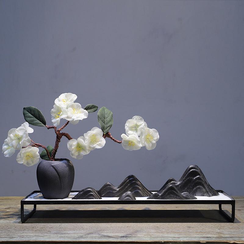 Chinese Style Ceramic Rockery Flowerpot With Dry Vase - Pacisia