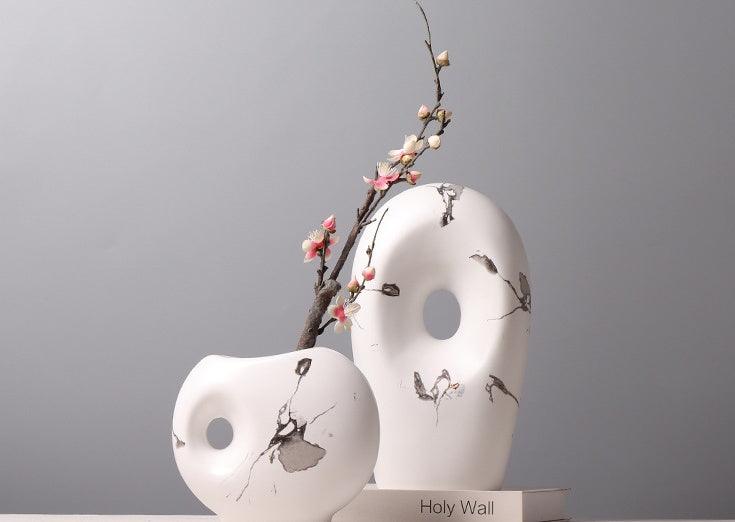 Chinese Style Simple And Elegant Ink Pattern Ceramic Vase - Pacisia