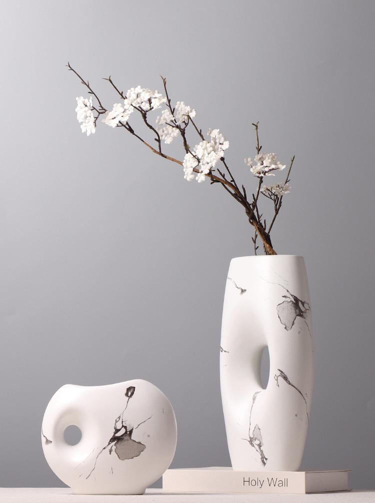 Chinese Style Simple And Elegant Ink Pattern Ceramic Vase - Pacisia