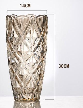 Classical European Golden Crystal Glass Vase Creative Glass Flower - Pacisia