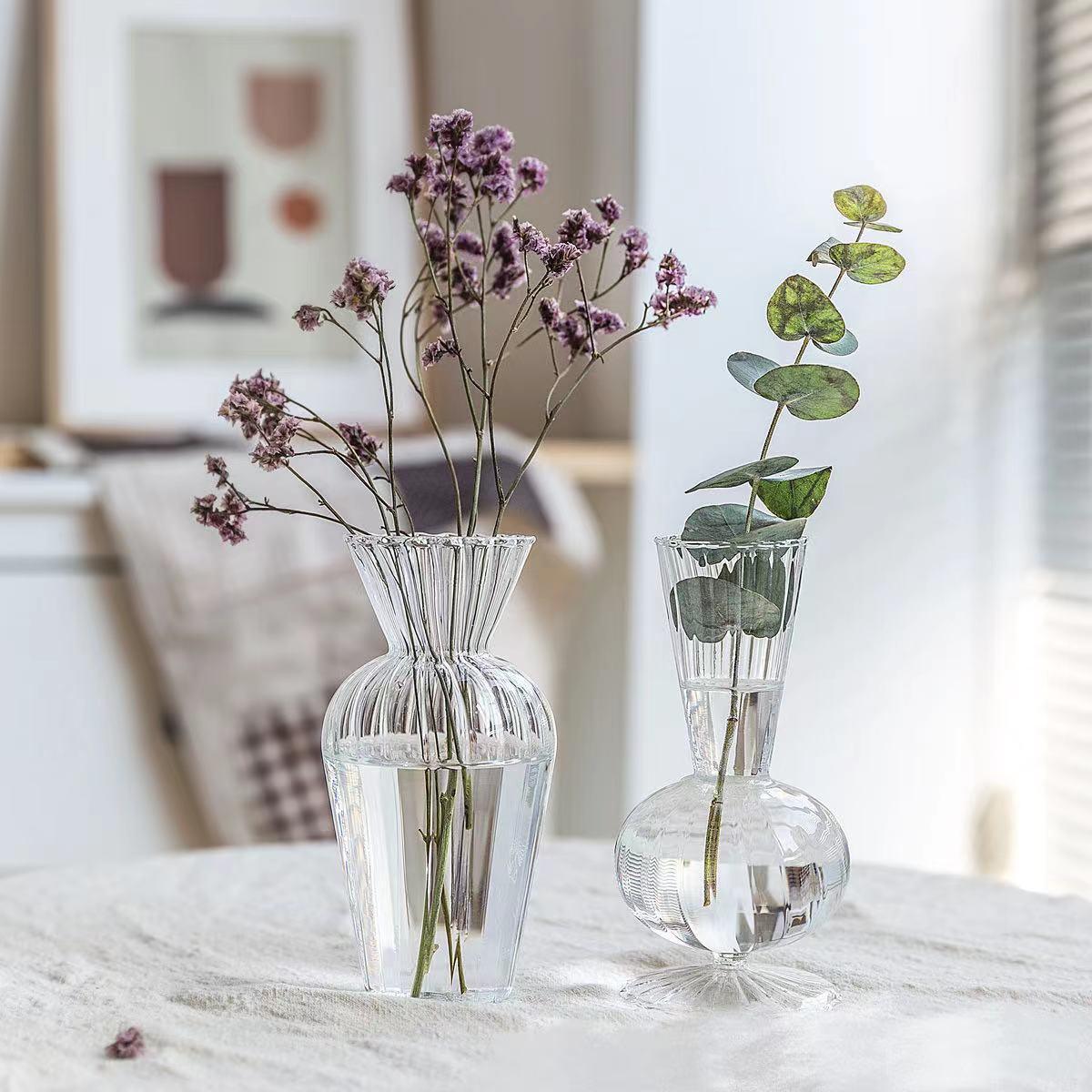 Clear Glass Vase Living Room Decoration Flower Ware - Pacisia