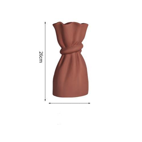 Cloth Bag Ceramic Dry Vase Creative Retro Craft - Pacisia