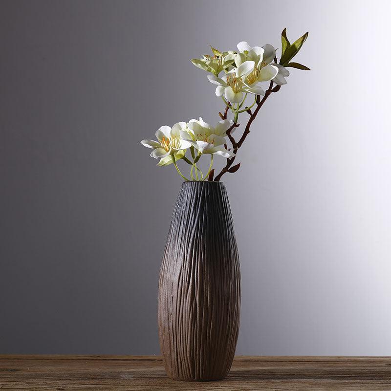 Coarse ceramic medium large simple modern vase - Pacisia