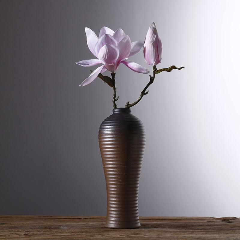 Coarse ceramic medium large simple modern vase - Pacisia