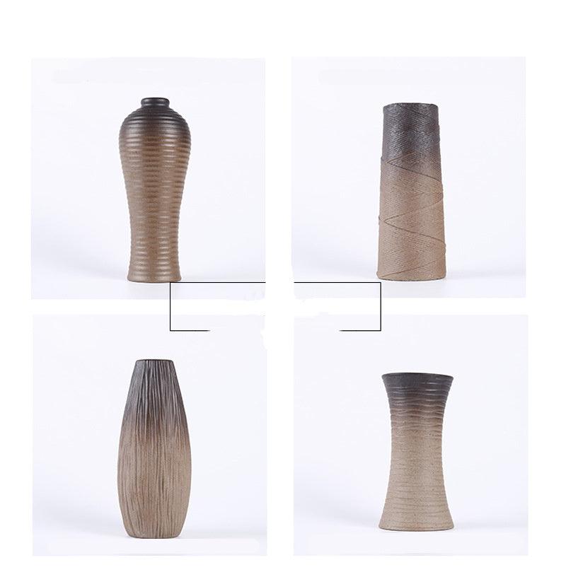 Coarse ceramic medium large simple modern vase - Pacisia