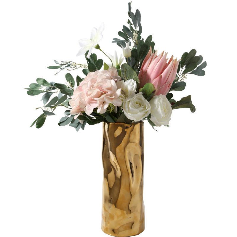 Coffee Table Flower Arrangement Dining Table Straight Vase - Pacisia