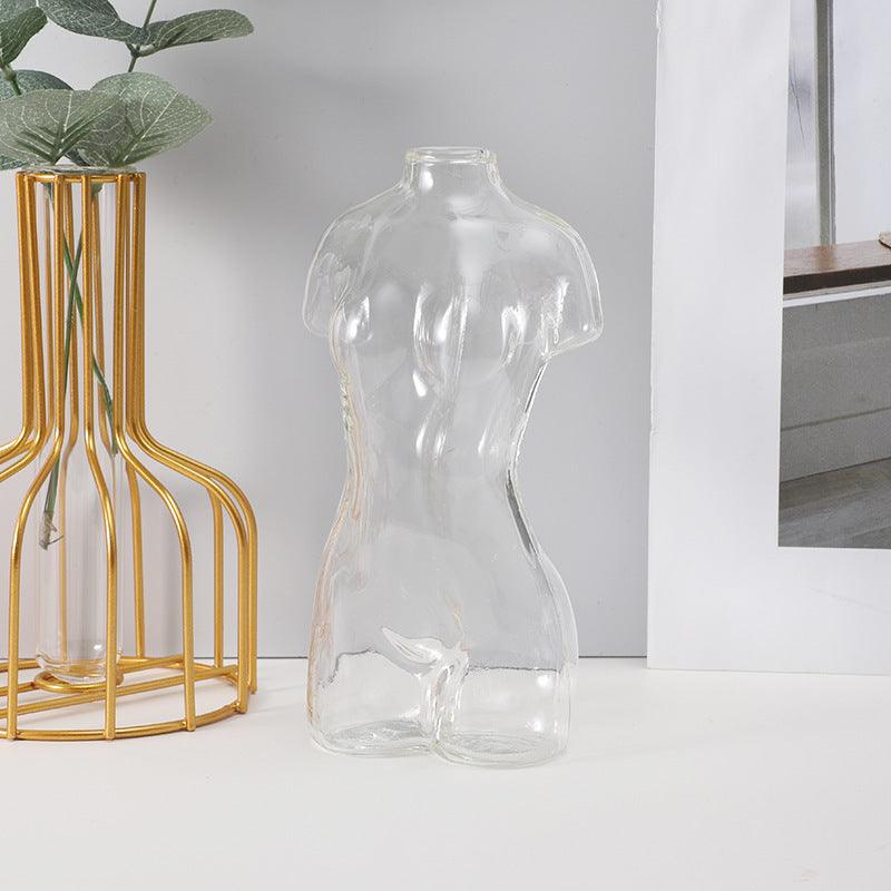Colored Glass Body Art Flower Arrangement Vase Ornaments - Pacisia