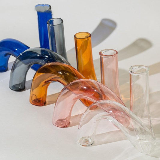 Colored Glass Vase Borosilicate Glass Wholesale Modern Minimalist Factory Direct Supply - Pacisia