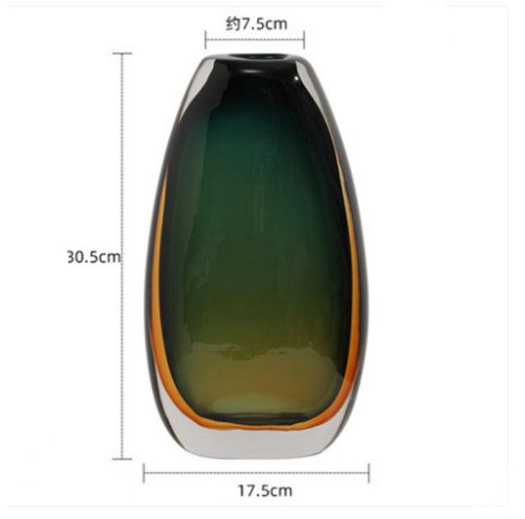 Colored Glass Vase Decoration Creative Simple Modern Light Luxury - Pacisia