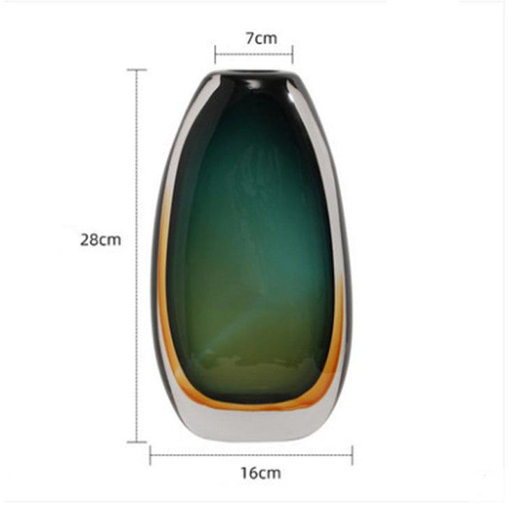 Colored Glass Vase Decoration Creative Simple Modern Light Luxury - Pacisia