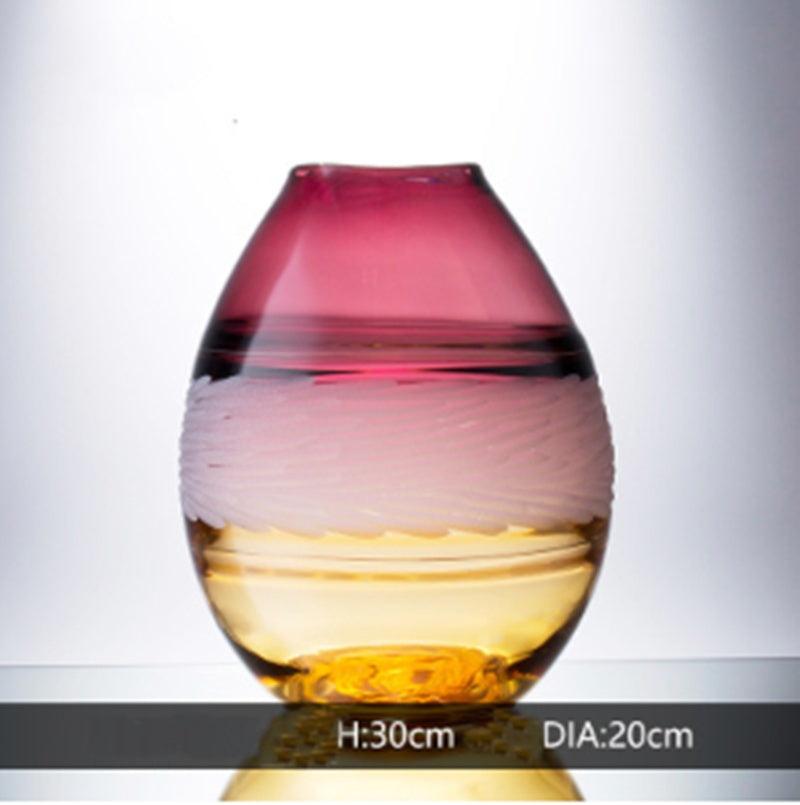 Colored Simple Nordic Modern Glass Vase - Pacisia