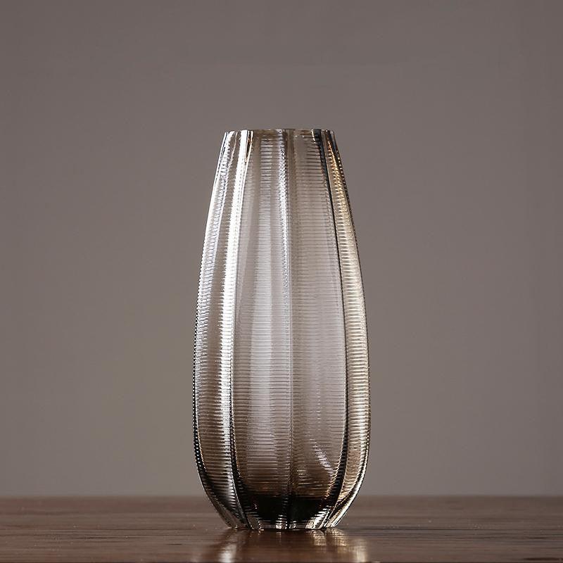 Colored Transparent Glass Vase With Diamonds - Pacisia