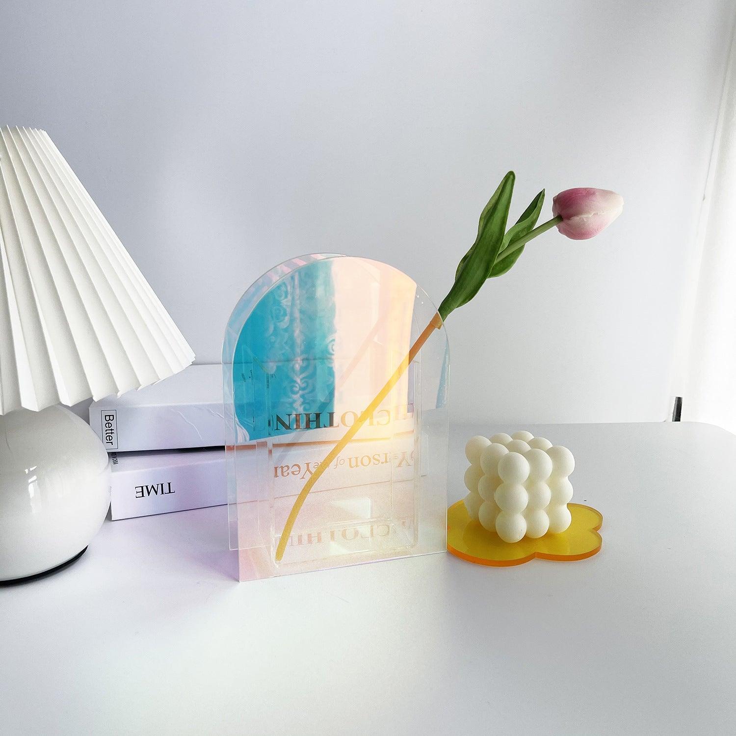 Colorful Acrylic Vase Art Minimalist Living Room - Pacisia