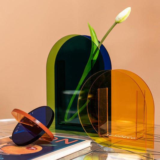 Colorful Acrylic Vase Color Illustration Ornament Vase - Pacisia