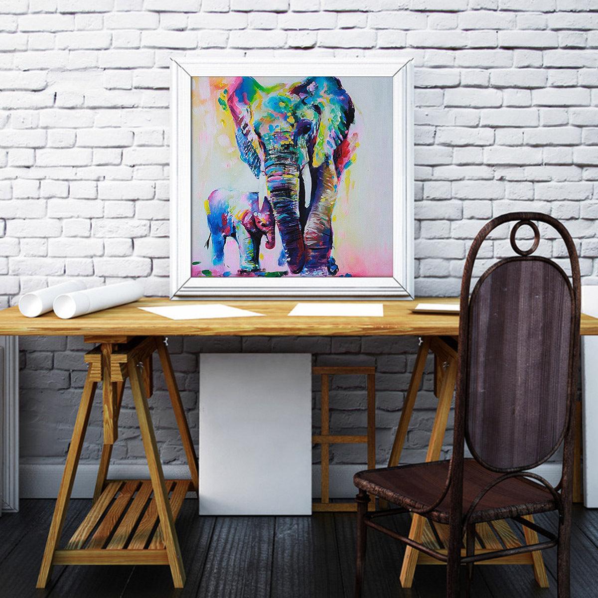 Colorful Elephant Canvas Painting - Modern HD Print Wall Art Decor - Pacisia