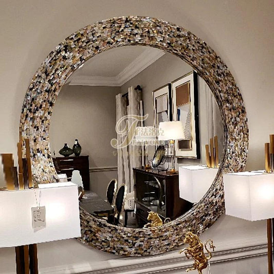 Compact Wall Mirror Japanese Aesthetic Unbreakable Portable Mirror Bathroom Glass Holder Specchio Da Parete Quirky Home Decor - Pacisia