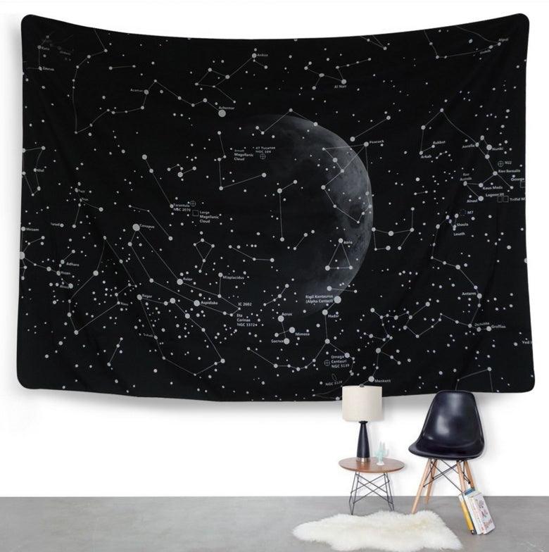 Constellation Tapestry Fantasy Starry Sky Blanket Galaxy Space Pattern towel Wall Hanging Cloth Bedspread Bedroom Decoration - Pacisia