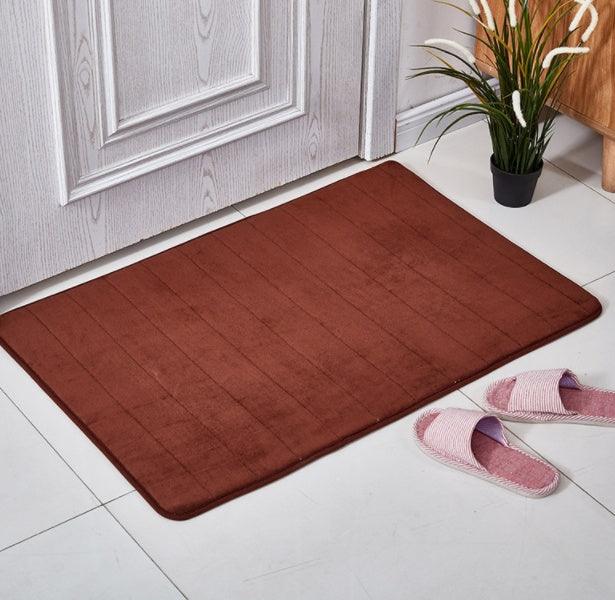 Coral Velvet Bathroom Customizable Memory Foam Absorbent Floor Mat - Pacisia
