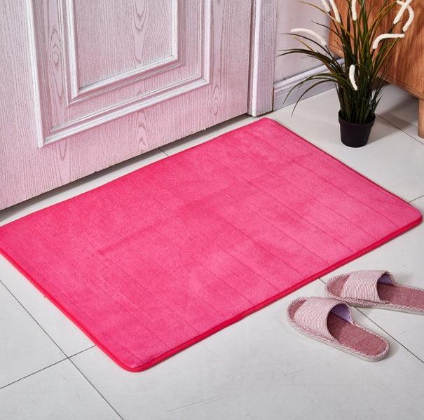 Coral Velvet Bathroom Customizable Memory Foam Absorbent Floor Mat - Pacisia