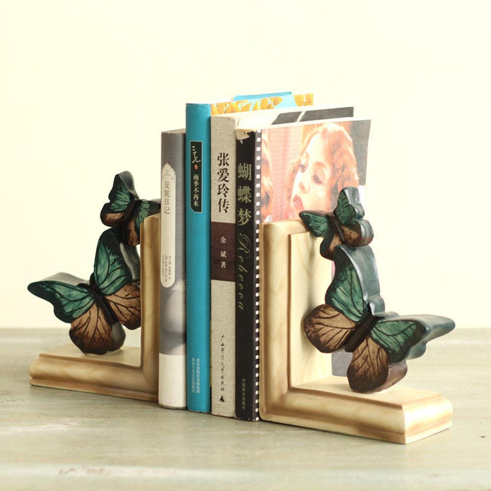 Country Butterfly Bookstand Bookend Resin Craft Set - Pacisia
