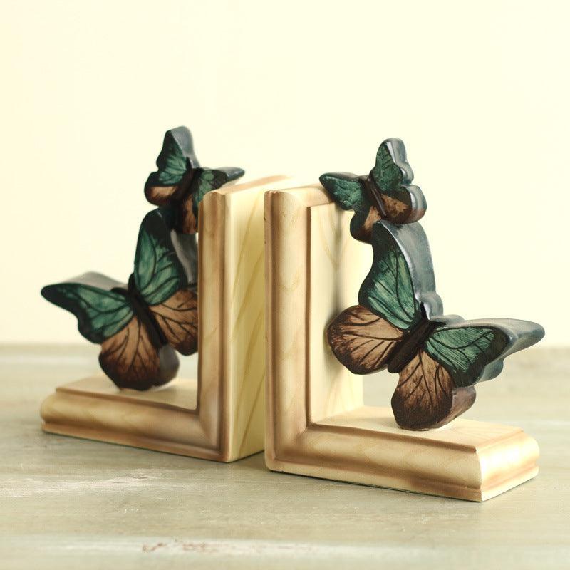 Country Butterfly Bookstand Bookend Resin Craft Set - Pacisia