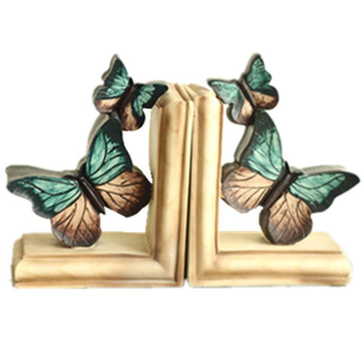 Country Butterfly Bookstand Bookend Resin Craft Set - Pacisia