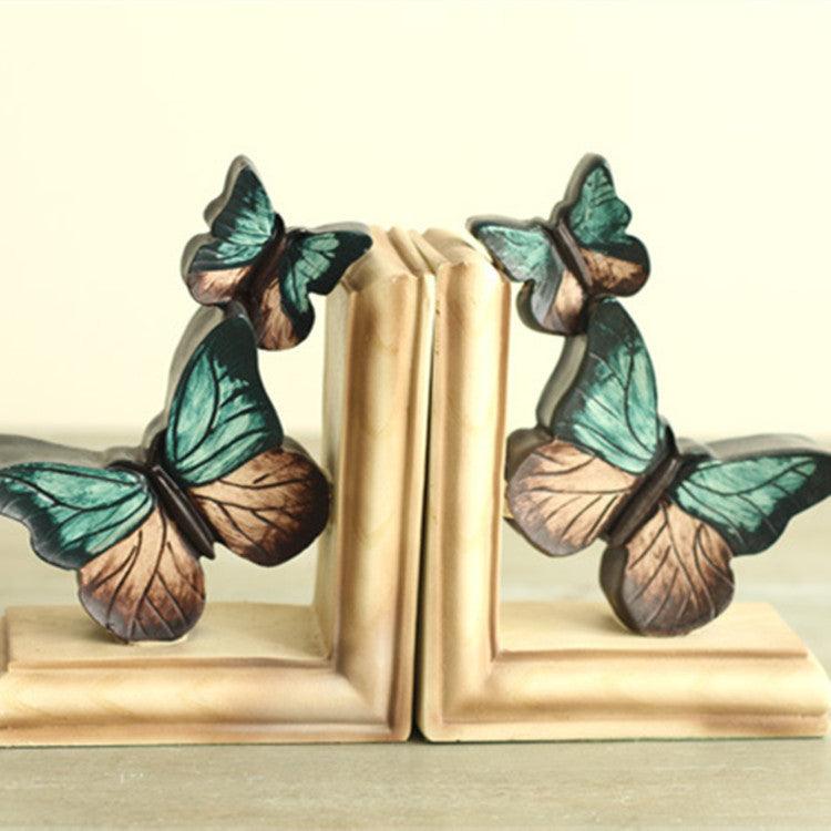 Country Butterfly Bookstand Bookend Resin Craft Set - Pacisia