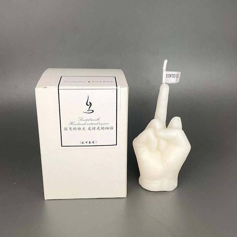 Creative and Funny Finger Shaped Scented Candle - Blue, Black, White - Pacisia