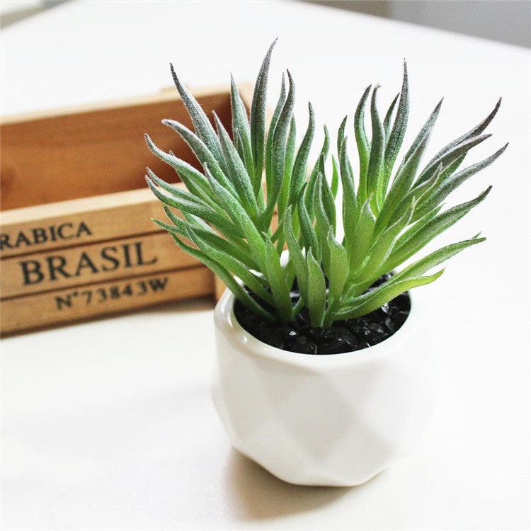 Artificial Succulent Bonsai Creative Ornaments for Home Table Garden Decoration Artificial Plants with Pot - Pacisia