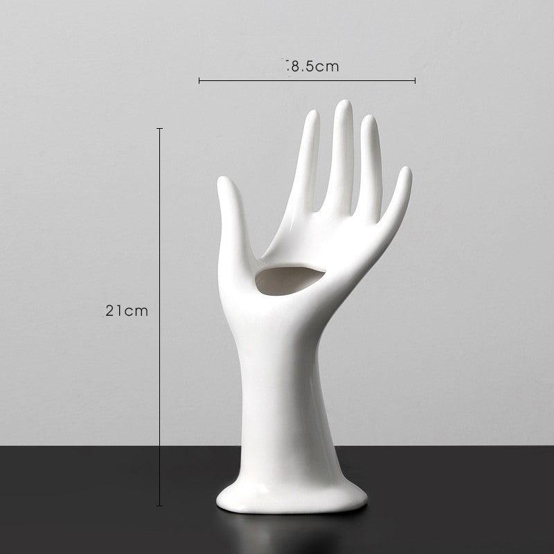Creative Artistic Hand-shaped Ceramic Vase Ornament - Pacisia