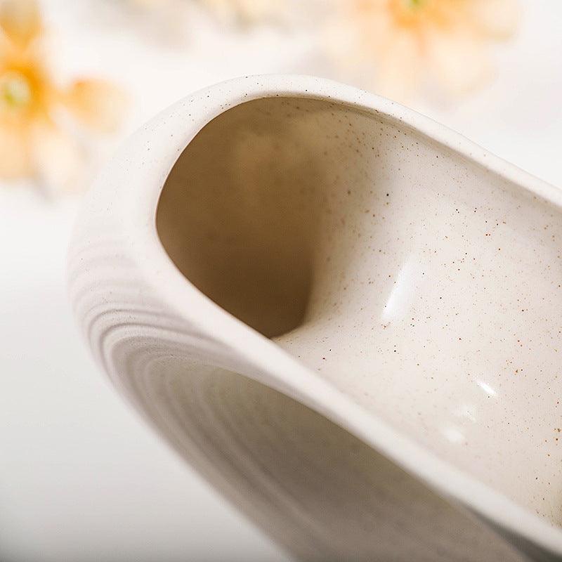 Creative Biscuit Vase Frosted Metal Speckled Hydroponics - Pacisia