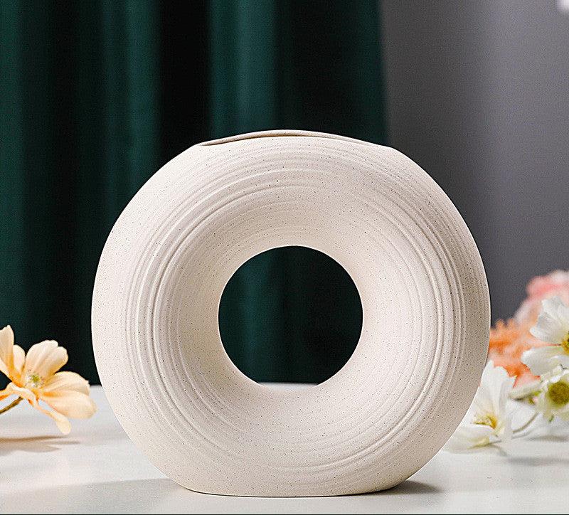 Creative Biscuit Vase Frosted Metal Speckled Hydroponics - Pacisia