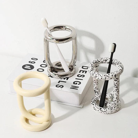 Creative Ceramic Toothbrush Shelf In The Bathroom - Pacisia